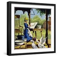 As a Child, Anna Mary Robertson Enjoyed Painting-null-Framed Giclee Print