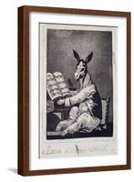 As Far Back as His Grandfather, Plate 39 of "Los Caprichos", 1799-Francisco de Goya-Framed Giclee Print