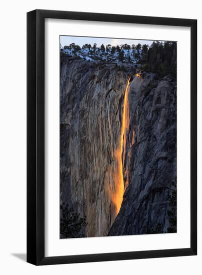 As Fire Falls, Firefall, Horsetail Falls, Yosemite National Park, Rare Light-Vincent James-Framed Photographic Print