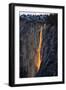 As Fire Falls, Firefall, Horsetail Falls, Yosemite National Park, Rare Light-Vincent James-Framed Photographic Print