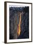 As Fire Falls, Firefall, Horsetail Falls, Yosemite National Park, Rare Light-Vincent James-Framed Photographic Print