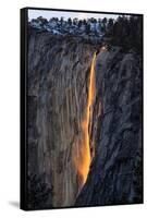 As Fire Falls, Firefall, Horsetail Falls, Yosemite National Park, Rare Light-Vincent James-Framed Stretched Canvas