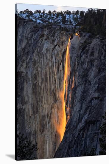 As Fire Falls, Firefall, Horsetail Falls, Yosemite National Park, Rare Light-Vincent James-Stretched Canvas