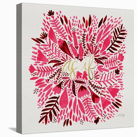 As If - Pink-Cat Coquillette-Stretched Canvas