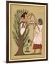 As Loving Mother-Goddess Mut Pours Water from the Sycamore Tree Over a Deceased Person and His Soul-E.a. Wallis Budge-Framed Art Print