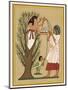 As Loving Mother-Goddess Mut Pours Water from the Sycamore Tree Over a Deceased Person and His Soul-E.a. Wallis Budge-Mounted Art Print