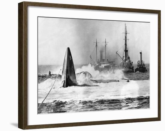 As Raised Squalus Plunged Back to Depths-null-Framed Photographic Print