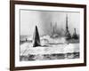 As Raised Squalus Plunged Back to Depths-null-Framed Photographic Print