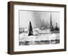 As Raised Squalus Plunged Back to Depths-null-Framed Photographic Print