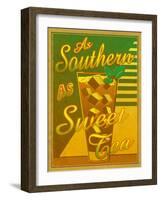 As Southern as Sweet Tea-Old Red Truck-Framed Giclee Print