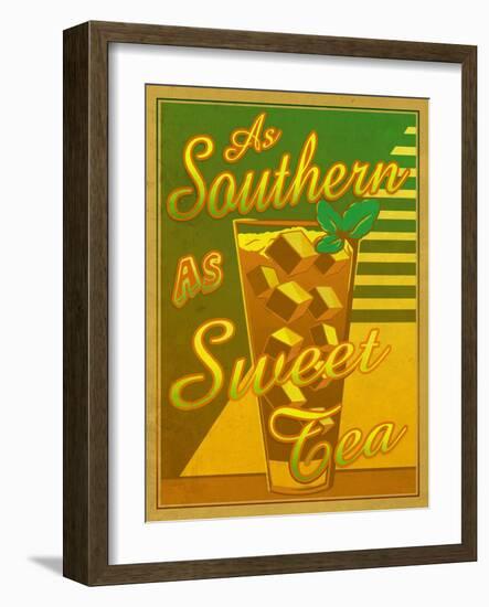 As Southern as Sweet Tea-Old Red Truck-Framed Giclee Print