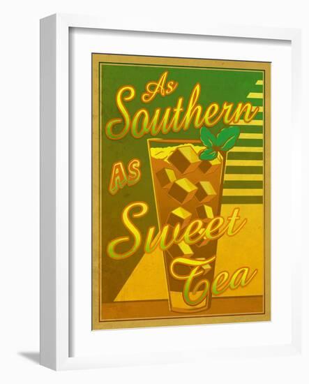 As Southern as Sweet Tea-Old Red Truck-Framed Giclee Print