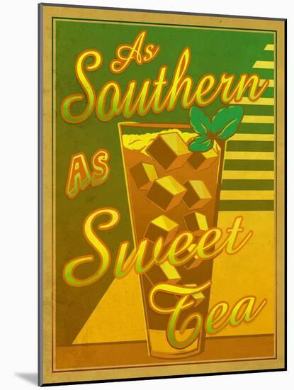 As Southern as Sweet Tea-Old Red Truck-Mounted Giclee Print
