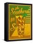 As Southern as Sweet Tea-Old Red Truck-Framed Stretched Canvas