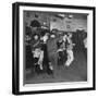 As the Communists Approach, Chinese Hostess Waits While American Seamen Cut Up in the Lear Bar-null-Framed Photographic Print