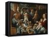 As the Old Sing, So the Young Pipe-Jacob Jordaens-Framed Stretched Canvas