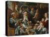 As the Old Sing, So the Young Pipe-Jacob Jordaens-Stretched Canvas