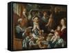 As the Old Sing, So the Young Pipe-Jacob Jordaens-Framed Stretched Canvas