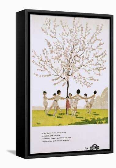 As We Dance Round a Ring-A-Ring Poster-Andre-Edouard Marty-Framed Stretched Canvas