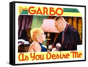 As You Desire Me, from Left: Greta Garbo, Erich Von Stroheim, 1932-null-Framed Stretched Canvas