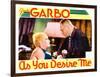 As You Desire Me, from Left: Greta Garbo, Erich Von Stroheim, 1932-null-Framed Art Print