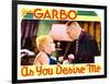 As You Desire Me, from Left: Greta Garbo, Erich Von Stroheim, 1932-null-Framed Art Print