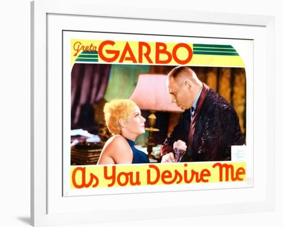 As You Desire Me, from Left: Greta Garbo, Erich Von Stroheim, 1932-null-Framed Art Print