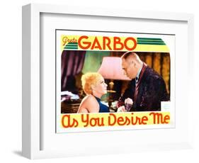 As You Desire Me, from Left: Greta Garbo, Erich Von Stroheim, 1932-null-Framed Art Print