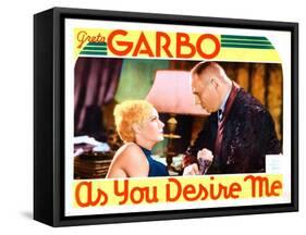 As You Desire Me, from Left: Greta Garbo, Erich Von Stroheim, 1932-null-Framed Stretched Canvas