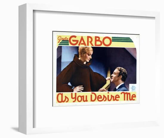 As You Desire Me, from Left, Greta Garbo, Roland Varno, 1932-null-Framed Art Print