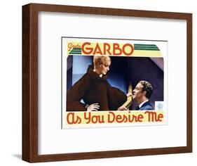 As You Desire Me, from Left, Greta Garbo, Roland Varno, 1932-null-Framed Art Print