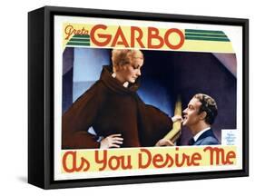 As You Desire Me, from Left, Greta Garbo, Roland Varno, 1932-null-Framed Stretched Canvas