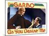 As You Desire Me, from Left, Greta Garbo, Roland Varno, 1932-null-Mounted Art Print