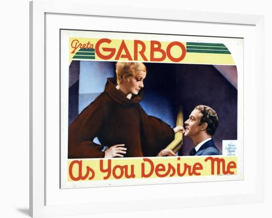 As You Desire Me, from Left, Greta Garbo, Roland Varno, 1932-null-Framed Art Print