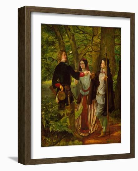 As You like it - Act IV Scene I - Rosalind Tutoring Orlando in the Ceremony of Marriage or the Mock-Walter Howell Deverell-Framed Giclee Print