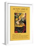 As You Like it - All the World's a Stage-null-Framed Art Print