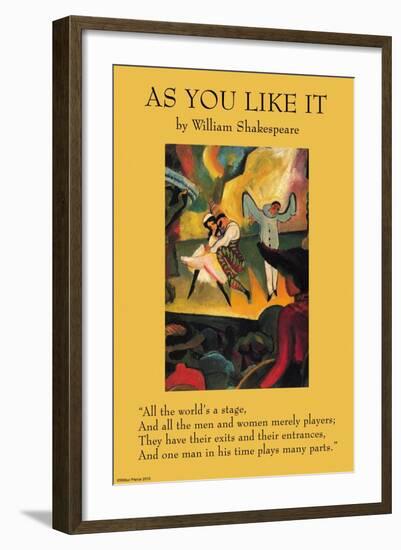 As You Like it - All the World's a Stage-null-Framed Art Print