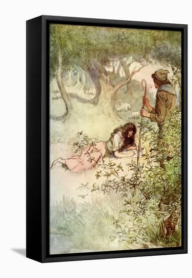 As you Like It by William Shakespeare-Hugh Thomson-Framed Stretched Canvas