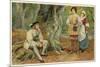 As You Like It, Orlando Rosalind and Celia in the Forest of Arden-null-Mounted Art Print