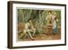 As You Like It, Orlando Rosalind and Celia in the Forest of Arden-null-Framed Art Print