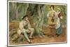 As You Like It, Orlando Rosalind and Celia in the Forest of Arden-null-Mounted Art Print