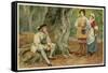 As You Like It, Orlando Rosalind and Celia in the Forest of Arden-null-Framed Stretched Canvas