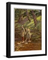 As You Like It, Rosalind and Celia and His Sister Aliena in the Forest of Arden-Eleanor Fortescue Brickdale-Framed Photographic Print