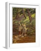 As You Like It, Rosalind and Celia and His Sister Aliena in the Forest of Arden-Eleanor Fortescue Brickdale-Framed Photographic Print