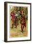 As You Like It, Rosalind with Touchstone and Audrey in the Forest of Arden-Walter Paget-Framed Art Print