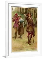 As You Like It, Rosalind with Touchstone and Audrey in the Forest of Arden-Walter Paget-Framed Art Print