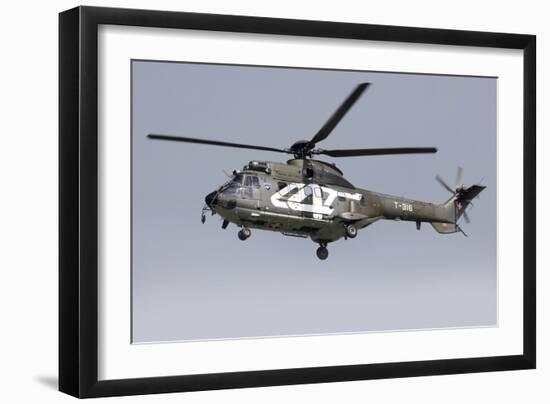 As332M1 Super Puma Helicopter of the Swiss Air Force-null-Framed Photographic Print