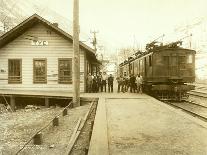 Railway Station at Tye, WA-Asahel Curtis and Walter Miller-Stretched Canvas