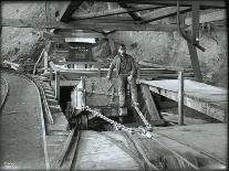 Coal Car with Operator, Franklin Mine-Asahel Curtis-Giclee Print