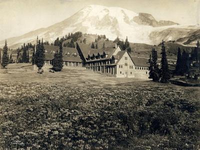Paradise Inn and Mount Rainier, 1916